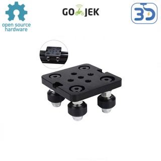 OpenBuild V Gantry Plate with Black Wheel